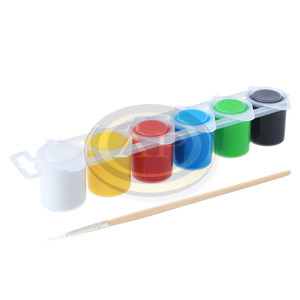 Tempera PRIMO Poster Paint  253TB6EP  6x25 ml, t&eacute;gelyes + ecset