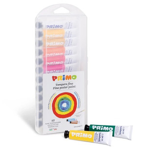 Tempera PRIMO tubusos k&eacute;szlet 448T12AP  12x12ml