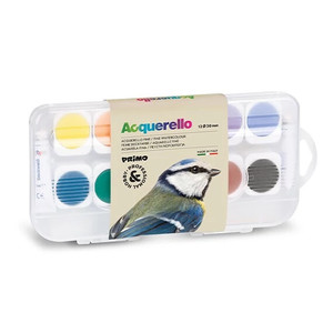 V&iacute;zfest&eacute;k PRIMO HOBBY & PROFESSIONAL 136A12GMH 12x O 30 mm (nagygombos) + ecset + 2db feh&eacute;r tempera