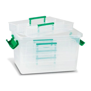 T&aacute;rol&oacute;doboz PRIMO 25,5x17x14,5 cm, műanyag, 4 db elv&aacute;laszt&oacute; t&aacute;lc&aacute;val