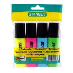 Szövegkiemelő Stanger 4 db-os készlet