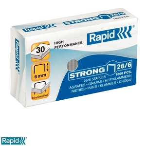 Tűzőkapocs Rapid 26/6 Strong horganyzott 1000db/doboz 24861400