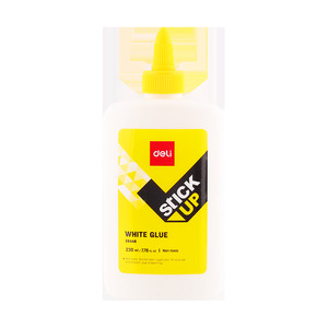Folyékony ragasztó 230ml, fehér, kenőfejes, Deli Stick Up