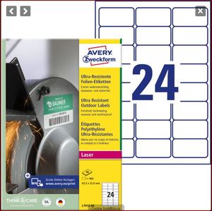 Avery ultra ellenálló címke 63,5 x 33,9 mm / 40 lap