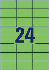 Etikett Avery 3450, 70x37mm zöld, 100 lapos (2400 címke)