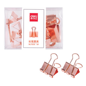 Bindercsipesz Deli Rosegold 25mm, 12db/dob