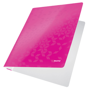 Gyorsfűző, laminált karton, A4, LEITZ Wow pink