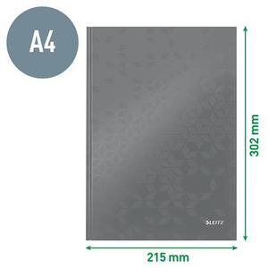 Leitz WOW Lakkfényű beírókönyv A4, vonalas, rózsaszín 46251023