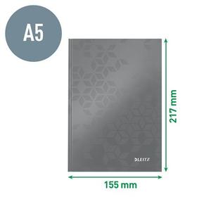 Leitz WOW beírókönyv A5, vonalas, zöld (46271064 helyettesítője) 46271054