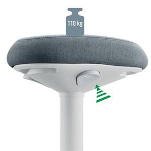 Ülőszék, billenő, ergonomikus, LEITZ Ergo Active, világosszürke
