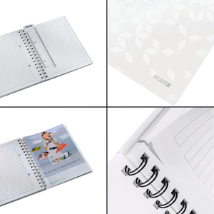 Leitz WOW spirálfüzet, A5, vonalas, fehér 46390001