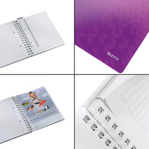 Leitz WOW spirálfüzet, A5, vonalas, lila 46390062