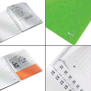 Leitz WOW spirálfüzet, A4, vonalas, zöld (46370064 helyettesítője) 46370054