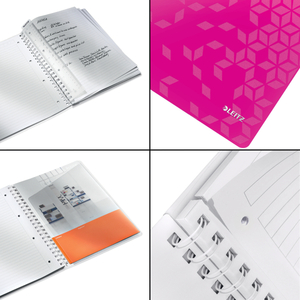 Leitz WOW spirálfüzet, A4, vonalas, rózsaszín 46370023