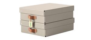 Leitz Puro karton t&aacute;rol&oacute;doboz M m&eacute;ret alacsony 2db sz&uuml;rke-b&eacute;zs