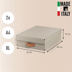 Leitz Puro karton t&aacute;rol&oacute;doboz M m&eacute;ret alacsony 2db sz&uuml;rke-b&eacute;zs