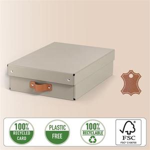 Leitz Puro karton t&aacute;rol&oacute;doboz M m&eacute;ret alacsony 2db sz&uuml;rke-b&eacute;zs