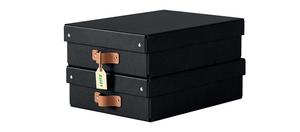 Leitz Puro karton t&aacute;rol&oacute;doboz M m&eacute;ret alacsony 2db fekete