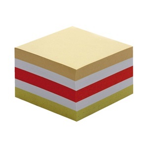 Tömbkocka 85x85x50mm ragasztott pasztell színes