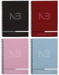 Spirálfüzet T-Creativ Notebook 3 A/4,120 lapos(2x40 vonal+1x40 négyzet) karton borító, bársony fólia+ UV lakk