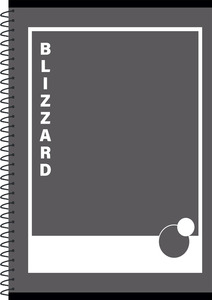 Spirálfüzet A5 kockás, 70 lapos, szürke, Blizzard