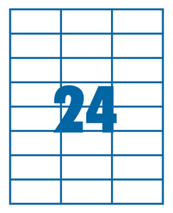 Etikett 70x37mm 24 címke/lap 100 ív/doboz, Star Office