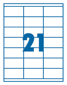 Etikett 70x42,3mm 21 címke/lap 100 ív/doboz, StarOffice