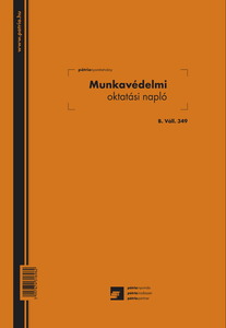 Munkavédelmi oktatási napló A/4 álló, 24 lapos, B.ALL.349