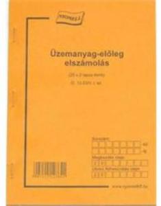Készpénzigénylés üzemanyag előlegre 25x2 lapos tömb A/5 álló, D.12-50/V