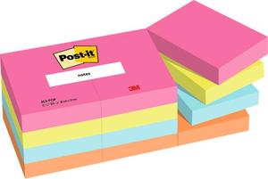 Öntapadós jegyzettömb 38x51 vidám 'Poptimistic' színek 100lap 3M Post-it 12db/csomag