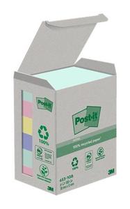 Öntapadós jegyzettömb 38x51 pasztell szivárvány Green Line 3M Post-it 6db/csomag