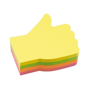 Öntapadó jegyzettömb Info Notes 70x70 mm 200 lapos neon vegyes színek kéz,
