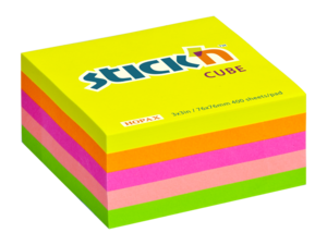 Önt.jegyzet Stick'N 76x76 neon szivárvány, 400 lap