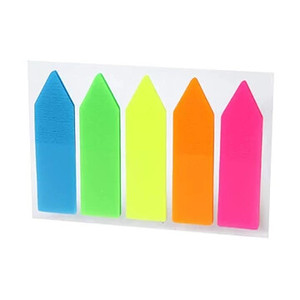 Official Jel&ouml;lő c&iacute;mke 12x50mm, neon sz&iacute;nű nyilak, 5x25lap, &aacute;tl&aacute;tsz&oacute; műanyag