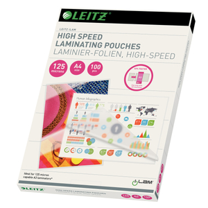 Lamináló fólia Leitz A4/125mic. 100db/csomag 74300002
