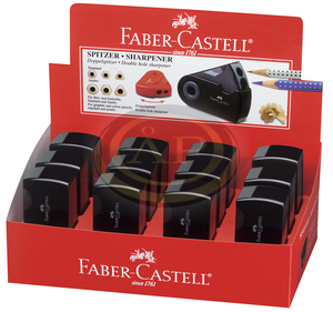 Faber-Castell Hegyező  dupla tart&aacute;lyos SLEEVE fekete sz&iacute;nben (standard &eacute;s Jumbo ceruz&aacute;hoz)