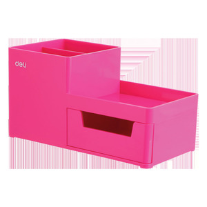 DELI Asztali rendező, fiókos, 3+1 részes, magenta