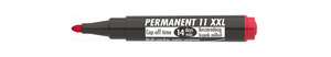ICO permanent marker 11 XXL piros, kerek csúcs
