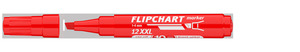 ICO 12XXL Flipchartmarker piros, vágott csúcsos