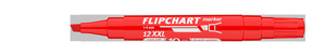 ICO 12XXL Flipchartmarker piros, vágott csúcsos