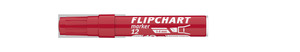 ICO 12 Flipchartmarker piros, vágott csúcsos