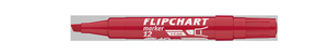 ICO 12 Flipchartmarker piros, vágott csúcsos