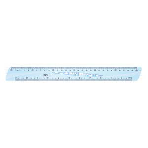 Vonalzó, műanyag, 30 cm, DELI WOOVE