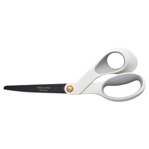 Olló, általános, tapadásmentes, 21 cm, FISKARS Titanium, fehér