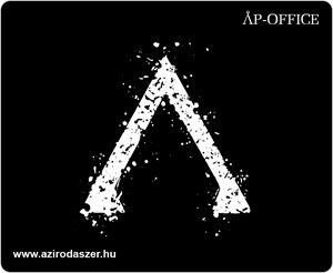 Subomat szublimációs egérpad, 230x190x1,5 mm, Fekete, Ap-Office logoval