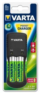 Töltő Varta Pocket Charger 1dbtöltő + 4 db AA 2600mAh akku