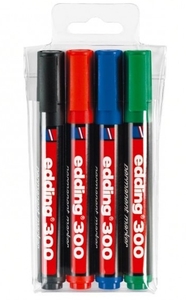 Filctoll 300 kerek alkoholos 1,5-3mm 4 db-os készlet Edding