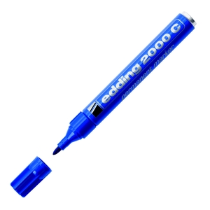 Filctoll alkoholos Edding 2000, kerek hegy, fém test, kék