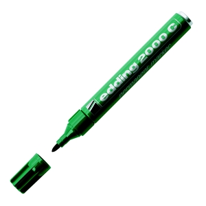 Filctoll alkoholos Edding 2000, kerek hegy, fém test, zöld