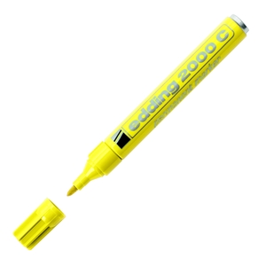 Filctoll alkoholos Edding 2000, kerek hegy, fém test, sárga